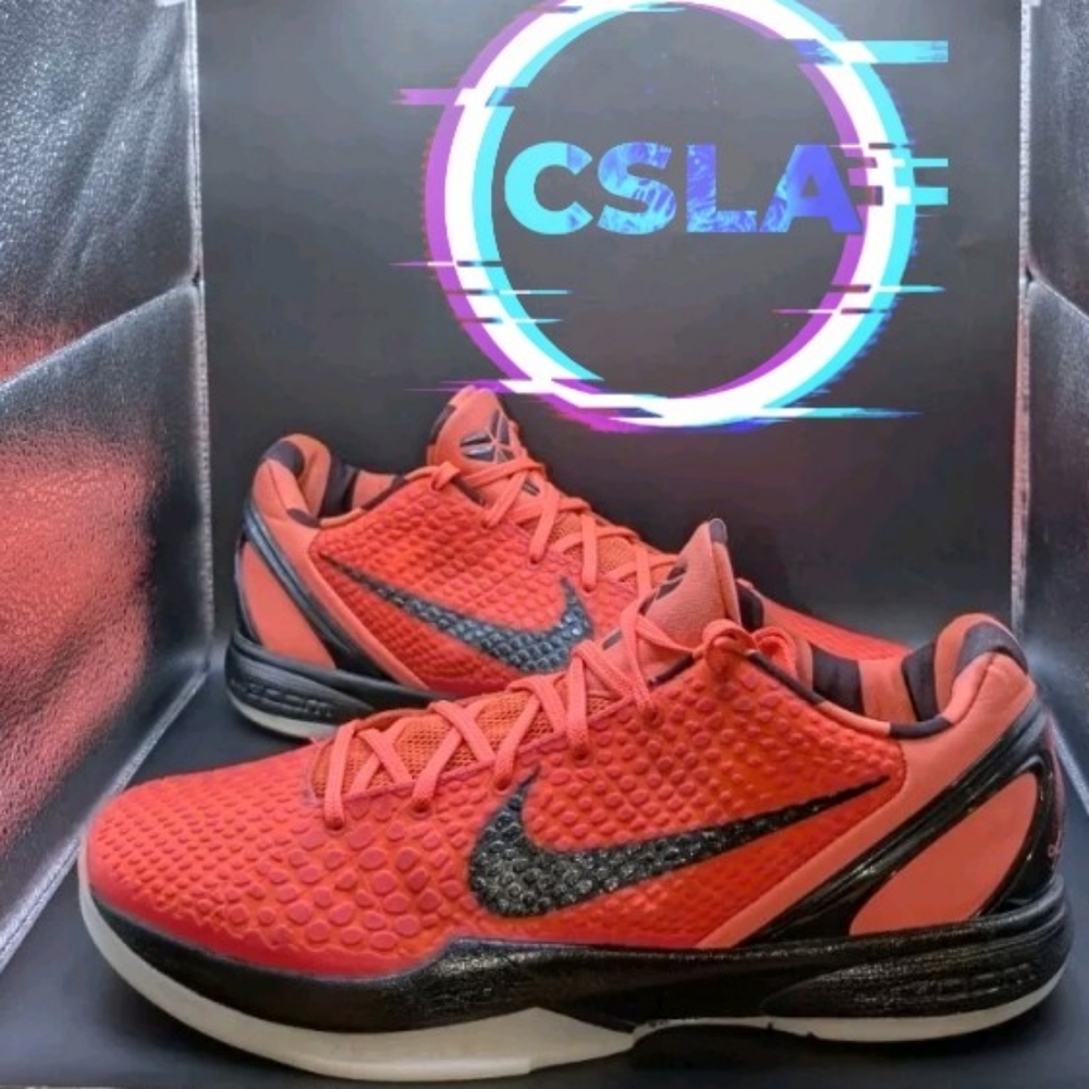 Nike Zoom Kobe 6 FC Barcelona Away Mango PROMO Rare Pair